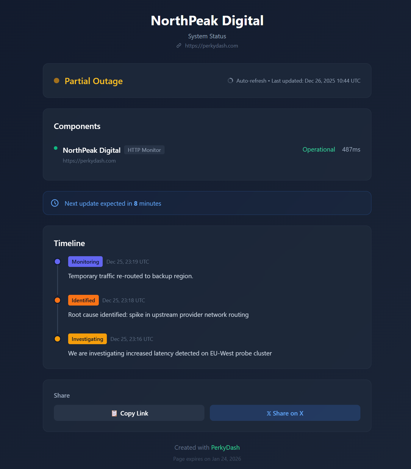Status Page Generator Tool